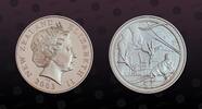 NEW ZEALAND 1 Dollar NEW ZEALAND , KM# 251 , Silver, 1 Dollar, 2003, Proof, Lord of the Rings - Frodo offering ring to Nazgul. Scarce and popular ty -