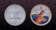 NIGER 1000 Francs NIGER, KM# 18 , Silver, 1000 Francs, 2012, Proof, African Animals - Hippopotamus. Scarce silver proof coin! Mintage of 500 piece -