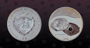 PALAU 5 Dollars PALAU, KM# 185 , Silver, 5 Dollars, 2006, Proof, Marine Life Protection Black Pearl. Colored with real Pearl. Coin housed in -
