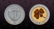PALAU 5 Dollars PALAU, KM# 189 , Silver, 5 Dollars, 2006, Proof, The Cloverleaf. Colored. Coin housed in Original Mint capsule! Coin in excell -