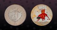 PALAU 5 Dollars PALAU, KM# 443 , Silver, 5 Dollars, 2006, Proof, The Volcano coin. Red lava in color. Lava insert. Coin housed in Original Mint -