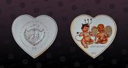 PALAU 5 Dollars PALAU, KM# 153 , Silver, 5 Dollars, 2007, Proof, Heart shape, lettering Good Heavens. Colored. Coin housed in Original Mint Ca -