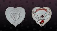 PALAU 5 Dollars PALAU, KM# 175 , Silver, 5 Dollars, 2008, Proof, Heart shape, lettering Everything for You. Colored with a real Pearl. Coin h -