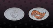 PALAU 5 Dollars PALAU, KM# 192 , Silver, 5 Dollars, 2008, Proof, Oval shape, lettering Secret Between Autumn Leaves. Multicolored leaves. Co -