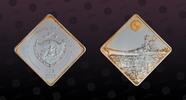 PALAU 10 Dollars PALAU, KM# 194 , Silver, 10 Dollars, 2008, Proof, War ship - Yamato. Shape: Square with gold plated emblem. Coin housed in Origi -