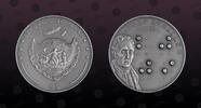 PALAU 5 Dollars PALAU, KM# 181 , Silver, 5 Dollars, 2009, Proof Matte - Antique Finish , Louis Braille 200th Birthday. Coin housed in Original -