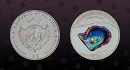 PALAU 5 Dollars PALAU, KM# 180 , Silver, 5 Dollars, 2009, Proof, Marine Life Protection Jewels of The Sea. Multicolored with real Pearl. Coin -