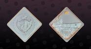 PALAU 10 Dollars PALAU, KM# 221 , Silver, 10 Dollars, 2009, Proof, HMS Prince of Wales. Shape: Square with gold plated. Coin housed in Original M -