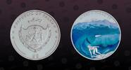 PALAU 5 Dollars PALAU, KM# 249 , Silver, 5 Dollars, 2010, Proof Matte, Scent of Paradise Sea Breeze. Colored. Coin housed in Original Mint ca -