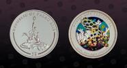 PALAU 5 Dollars PALAU, Unlisted, Silver, 5 Dollars, 2012, Proof, Marine Life Protection - Hapalochlaena Lunulata (Octopus). Colored. Very rare! -