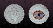 PALAU 5 Dollars PALAU, Unlisted, Silver, 5 Dollars, 2013, Proof, Marine Life Protection - Secrets of the Sea (Silver-blue freshwater pearl). Wit -