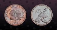 PAPUA-NEW GUINEA , KM# 7a , Silver, 5 Kina , 1976, Proof, New Guinea Eagle. Coin in excellent condition!