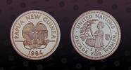 PAPUA-NEW GUINEA , KM# 28 , Silver, 5 Kina , 1984, Proof, Decade for Women. Coin in excellent condition!