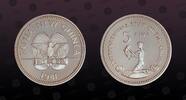 PAPUA-NEW GUINEA , P1 , Silver, 5 Kina , 1982, Proof, I.Y.C. Piefort. Very Rare silver proof Piefort in excellent condition. On