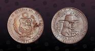 PERU 50 Soles PERU, KM# 256 , Silver, 50 Soles , 1971, Mint Strike, 150th Anniversary of Independence. Coin in excellent condition! -