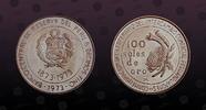 PERU, KM# 261 , Silver, 100 Soles , 1973, Mint Strike, Centennial Peru-Japan Trade Relations. Coin in excellent condition!
