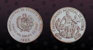 PERU 5000 Soles PERU, KM# 284 , Silver, 5000 Soles , 1982, Proof, Champions of Soccer. Coin in excellent condition! -