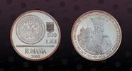 ROMANIA, KM# 154 , Silver, 500 Lei, 2000, Proof, Alexander the Good of Moldavia. Scarce coin. Coin in excellent condition!