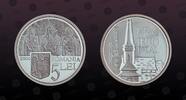 ROMANIA, KM# 212 , Silver, 5 Lei, 2006, Proof, The Wooden Church Ieud Deal. Very rare coin in excellent condition.
