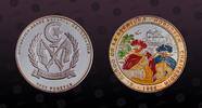 SAHARAWI ARAB DEMOCRATIC REPUBLIC 1000 Pesetas SAHARAWI ARAB DEMOCRATIC REPUBLIC , KM# 45 , Silver, 1000 Pesetas, 1996, Proof, Horudsch Chaireddin - Multicolor pirates, sailin -