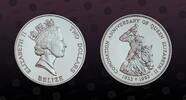 BELIZE, KM# 119 , Silver, 2 Dollars , 1993, Proof, 40th Anniversary - Coronation of Queen Elizabeth II. Coin housed in Original
