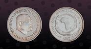 SIERRA LEONE 1 Leone SIERRA LEONE , KM# 36a , Silver, 1 Leone, 1980, Proof, OAU Summit Conference. Coin housed in Original Mint capsule! -
