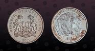 SIERRA LEONE 10 Dollars SIERRA LEONE , KM# 246.1 , Silver, 10 Dollars, 2001, Proof, Big Cats of the World - Lions. Coin in excellent condition! Reverse -