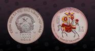 VIETNAM, KM# 62 , Silver, 10000 Dong, 2001, Proof, Year of the Horse. Colored. Scarce silver proof coin in excellent condition!