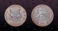 10 Dollars 2000 SINGAPORE SINGAPORE, KM# 175 , Silver, 10 Dollars, 2000, Proof, Year of the Dragon. Coin in excellent condition! 