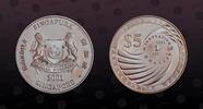 SINGAPORE, KM# 177a , Silver, 5 Dollars , 2001, Proof, Productivity Movement. Coin housed in Original Mint capsule! Capsule is b