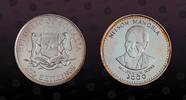 SOMALIA, KM# 116a , Silver, 250 Shillings, 2000, Proof, Millennium Icons - Nelson Mandela. Very rare silver proof coin! Only 100