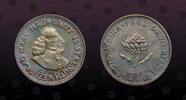 SOUTH AFRICA 2-1/2 Cents SOUTH AFRICA , KM# 58 , Silver, 2-1/2 Cents, 1962, Proof, Jan van Riebeeck. Coin in excellent condition! -