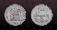 SOUTH AFRICA 1 Rand SOUTH AFRICA , KM# 149 , Silver, 1 Rand, 1994, Proof, Presidential Inauguration. Very rare silver proof coin. Hard to get. Coin -