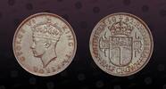 SOUTHERN RHODESIA 1/2 Crown SOUTHERN RHODESIA, KM# 15 , Silver, 1/2 Crown, 1942, Mint Strike, King George VI. Scratches on obverse otherwise Extremely Fine. -