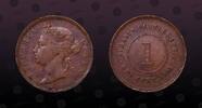 STRAITS SETTLEMENTS, KM# 16 , Bronze, 1 Cent, 1891, Mint Strike, Queen Victoria. Nice coin!