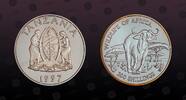 TANZANIA 200 Shilingi TANZANIA, KM# 59 , Silver, 200 Shilingi, 1997, Proof, Wildlife of Africa - Buffalo running. Coin in excellent condition! -