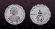 THAILAND, Y# 394 , Silver, 600 Baht , BE2546-2003, Proof, 80th Birthday of Princess Calgani Vedhana. Very rare silver proof coi
