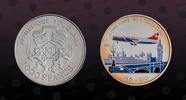 TOGO , KM# 56 , Silver, 1000 Francs, 2002, Proof, Airplane - Caravelle SE-210 (1960). Multicolored. Coin in excellent condition!
