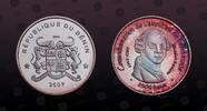 BENIN, KM E Unlisted , Silver, 2500 Francs , 2007, Proof, Abolition of Slavery - Portrait of Claudah Equiano (1745-1797). Very r