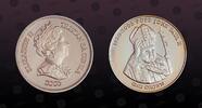 TRISTAN DA CUNHA 1 Crown TRISTAN DA CUNHA , KM# 14 , Silver, 1 Crown, 2005, Proof, Pope John Paul II. Strange mint line on Obverse which is not a scratch -
