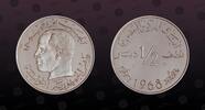 TUNISIA œ Dinar TUNISIA, KM P1 , Nickel, œ Dinar, 1968(a), Proof, Rare type. Piefort in very high grade - Superb Gem Proof - PF67. Coin was remo -