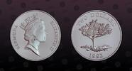 BERMUDA, KM# 72 , Silver, 2 Dollars, 1992, Proof, Cedar Tree. Coin in excellent condition!