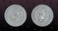URUGUAY 200 Pesos Uruguayos URUGUAY , KM# 116 , Silver, 200 Pesos Uruguayos, 1995, Proof, 50th Anniversary - United Nations. Scarce silver proof coin! Hard -