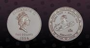 BERMUDA 2 Dollars BERMUDA, KM# 86 , Silver, 2 Dollars, 1994, Proof, Royal Visit. Coin in excellent condition! -