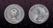 VIETNAM, KM# 20 , Silver, 100 Dong, 1986, Mint Strike, Wildlife - Peacock. Coin in excellent condition!