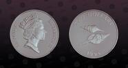 BERMUDA 2 Dollars BERMUDA, KM# 88 , Silver, 2 Dollars, 1994, Proof, Lightboum's fusinus - (seashell). Coin comes with Original Mint capsule as wel -