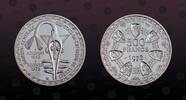 WEST AFRICAN STATES 500 Francs WEST AFRICAN STATES , KM# 7 , Silver, 500 Francs , 1972, Mint Strike, 10th Anniversary of Monetary Union. Coin in excellent cond -