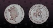 BERMUDA 2 Dollars BERMUDA, KM# 123 , Silver, 2 Dollars, 1996, Proof, Carriage and tree. Coin in excellent condition! -
