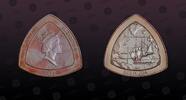 BERMUDA 3 Dollars BERMUDA, KM# 106 , Silver, 3 Dollars, 1998, Proof, Sailing ship Deliverance, map. Coin in excellent condition! -