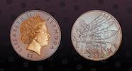 BERMUDA, KM# 171 , Silver, 5 Dollars, 2002, Proof, Queens Golden Jubilee - Trumpeters. Toned! Coin in excellent condition!